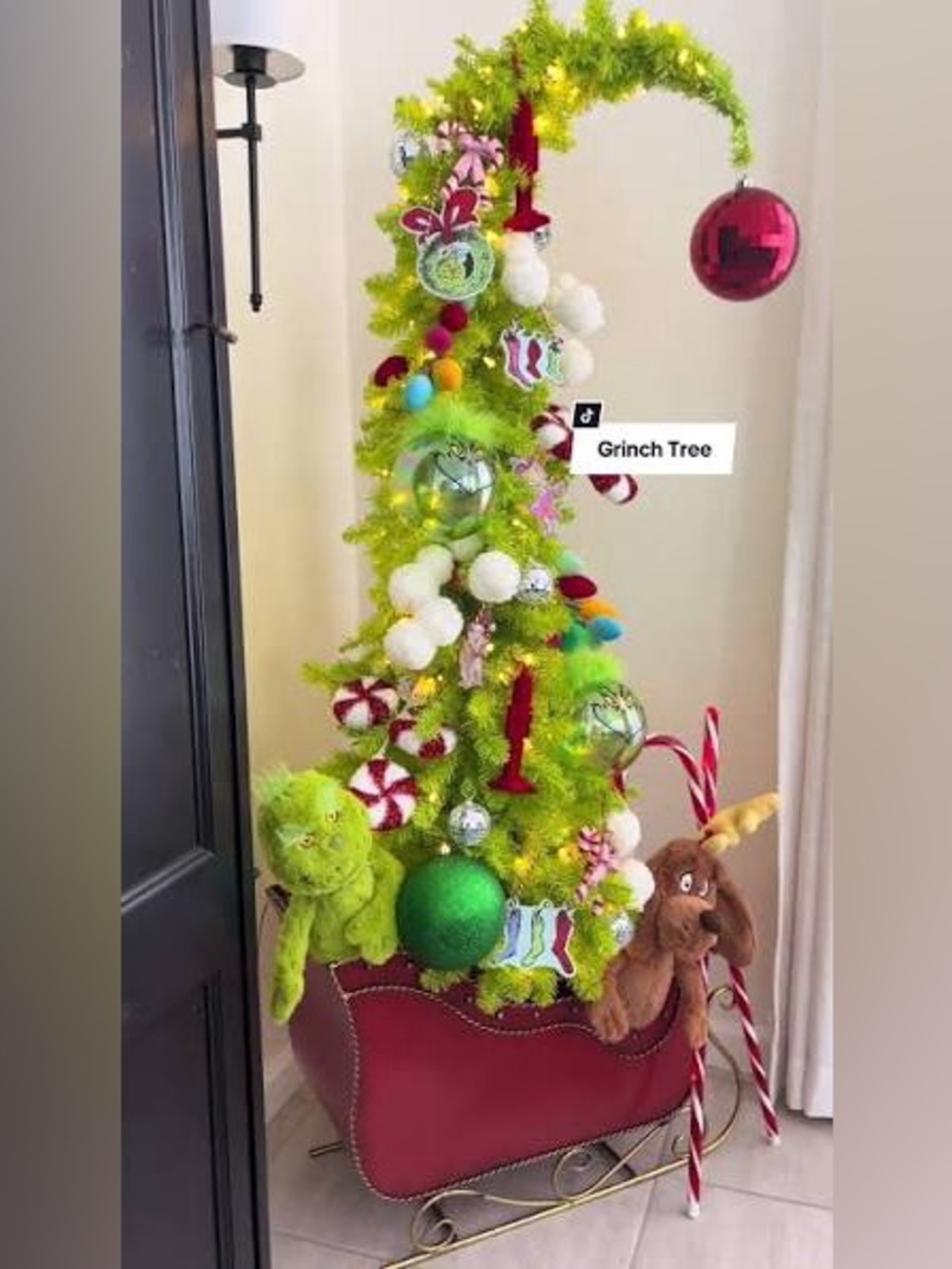 Hobby Lobby Whimsical Grinch Pre-lit Christmas Tree - 3 Feet - NWT